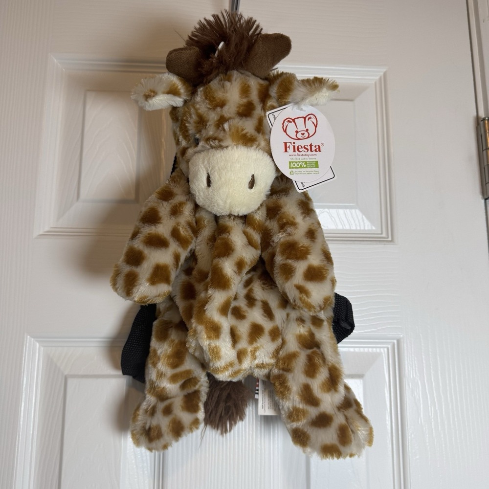 Fiesta GIRAFFE Plush Backpack For Boys, Girls Shoulder Bag Christmasโ NWT
